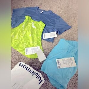 3 lululemon brand new w tags summer workout clothes